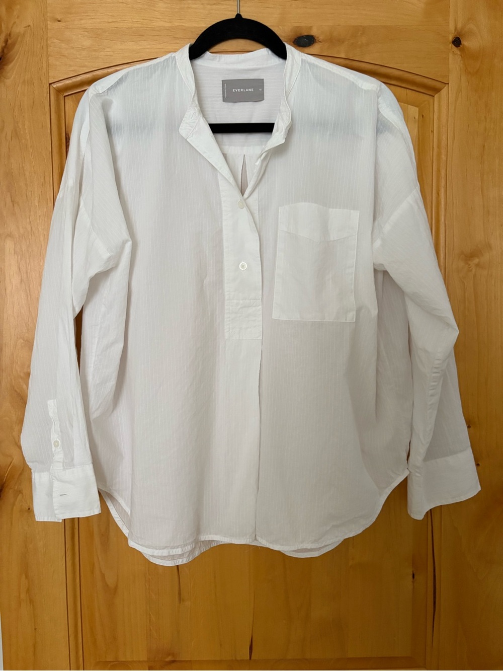 Everlane White cotton pullover blouse